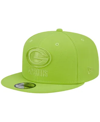 Men's New Era Neon Green Green Bay Packers Color Pack Brights 9FIFTY Snapback Hat