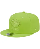 Men's New Era Neon Green Green Bay Packers Color Pack Brights 9FIFTY Snapback Hat