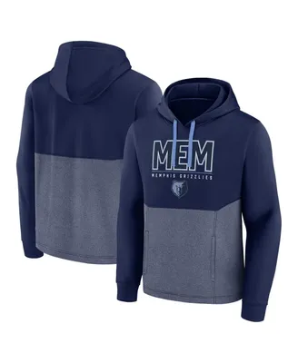 Men's Fanatics Navy Memphis Grizzlies Successful Tri-Blend Pullover Hoodie