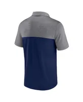 Men's Fanatics Navy, Heather Gray Notre Dame Fighting Irish Polo Shirt