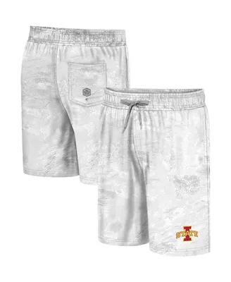 Men's Colosseum White Iowa State Cyclones Realtree Aspect Ohana Swim Shorts