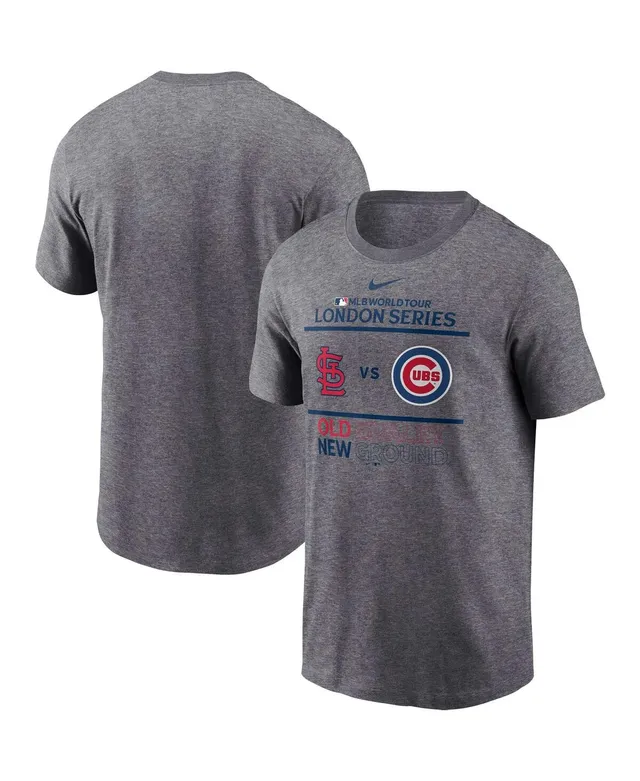 Men's Nike Charcoal Chicago Cubs vs. Cincinnati Reds 2022 Field of Dreams Destination matchup T-Shirt