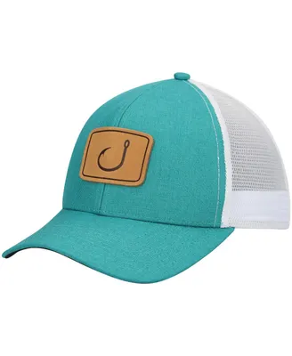 Men's Avid Teal, White Lay Day Trucker Snapback Hat