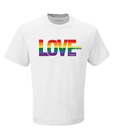 Men's Checkered Flag Sports White Nascar Love Wins T-shirt