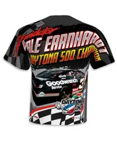 Men's Checkered Flag Sports Black Dale Earnhardt Daytona 500 Champion Legends T-shirt