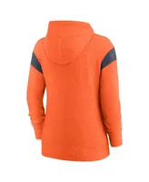 Women's Nike Orange, Navy Denver Broncos Monaco Lightweight Full-Zip Hoodie