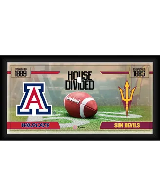 Arizona State Sun Devils vs. Arizona Wildcats Framed 10" x 20" House Divided Football Collage