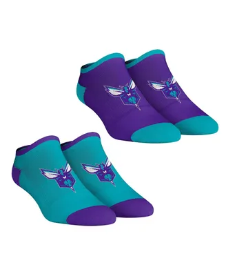 Women's Rock 'Em Socks Charlotte Hornets Core Team 2-Pack Low Cut Ankle Sock Set