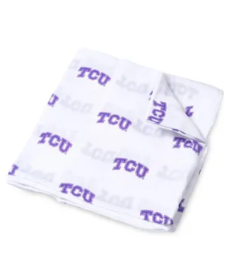 Infant Boys and Girls White Tcu Horned Frogs 47'' x 47'' Muslin Swaddle Blanket