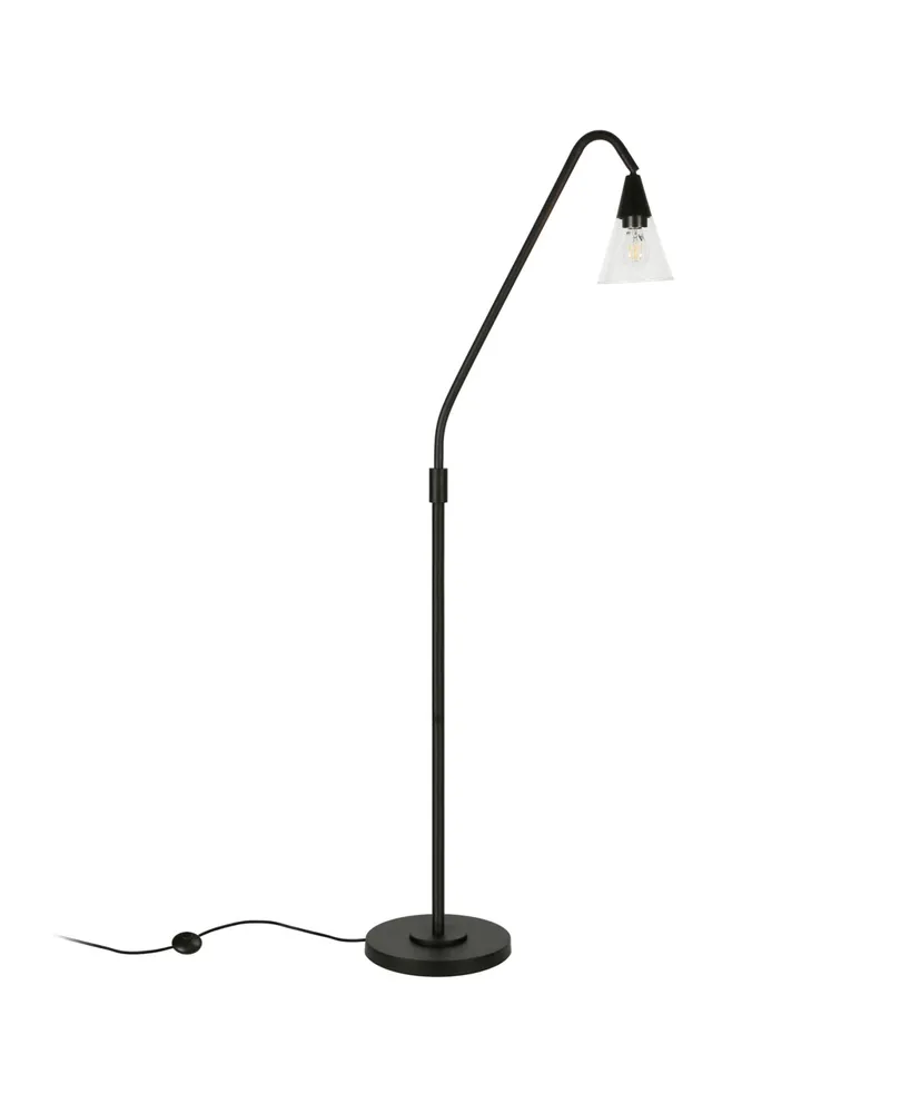 Hudson & Canal Challice 65" Glass Shade Arc Floor Lamp