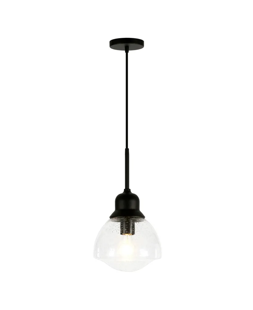 Ida 9.5 Wide Pendant with Glass Shade in Brass/Clear 