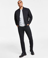 Calvin Klein Men's Logo-Print Matte Bomber Jacket