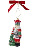 Spode Christmas Tree Houndstooth Nutcracker Ornament