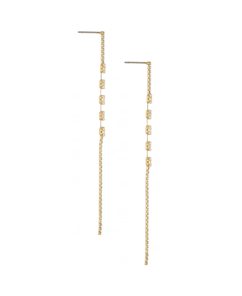 Ettika On The Line 18K Gold Plated Linear Earrings