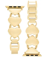 Anne Klein Women's Heart Shaped Alloy Metal Link Bracelet designed for Apple Watch 42mm (Series 1-3 only) & 44/45/46/49mm (Ultra & Ultra 2