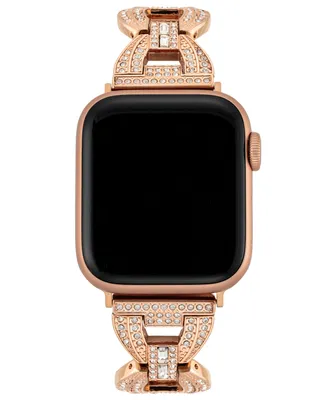 Anne Klein Women's Premium Crystal Round Link Bracelet designed for Apple Watch 42mm (Series 1-3 only) & 44/45/46/49mm (Ultra & Ultra 2)