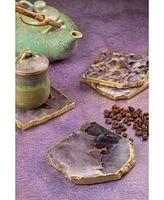 Gauri Kohli Dazzle Amethyst Coasters, Set of 4