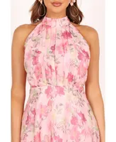 Petal and Pup Women's Gardenia Halter Mini Dress