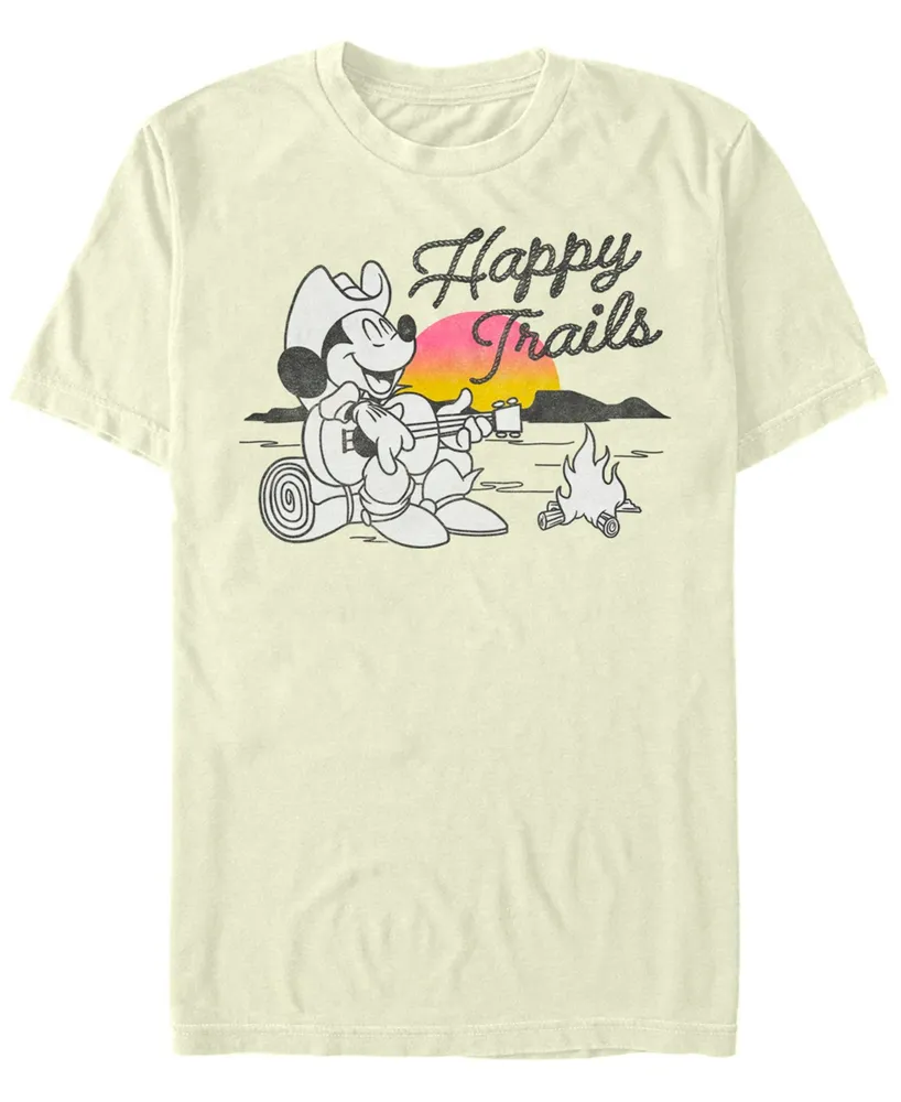 Fifth Sun Men's Mickey Classic Happy Trails Short Sleeves T-shirt