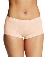 Maidenform Lace Trim Microfiber Boyshort Underwear 40760