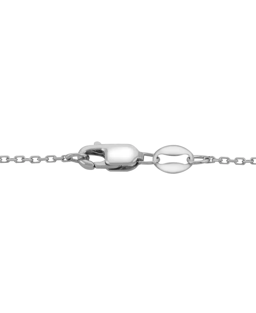 Cultured Freshwater Pearl (8mm) & Lab-Created White Sapphire (1/20 ct. t.w.) Vine 18" Pendant Necklace in Sterling Silver