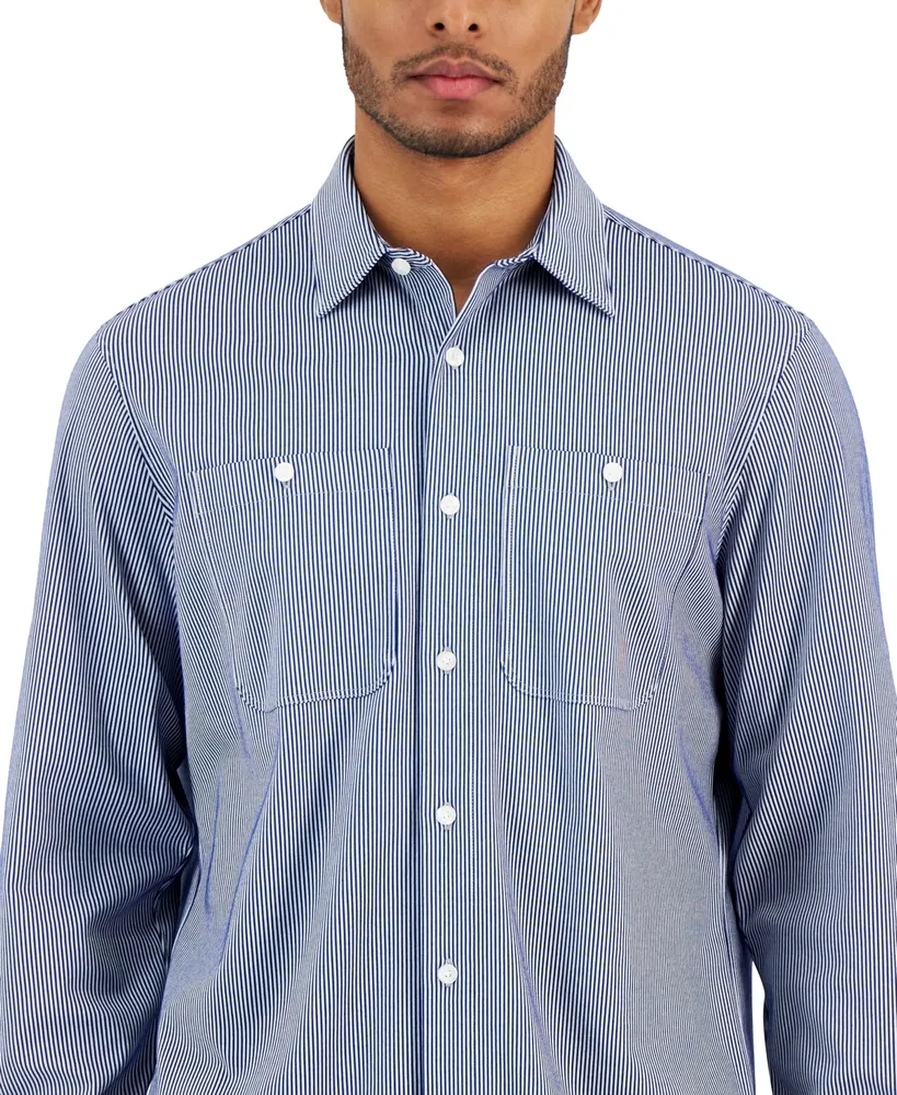 Michael Kors Men's Slim-Fit Stretch Stripe Button-Down Shirt