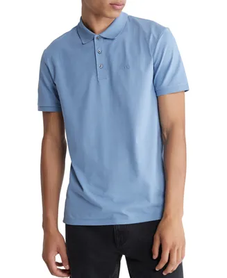 Calvin Klein Men's Regular-Fit Smooth Cotton Monogram Logo Polo Shirt