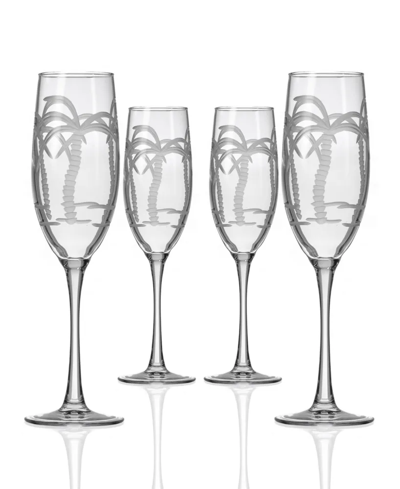 Rolf Glass Palm Tree Champagne Flute 8oz