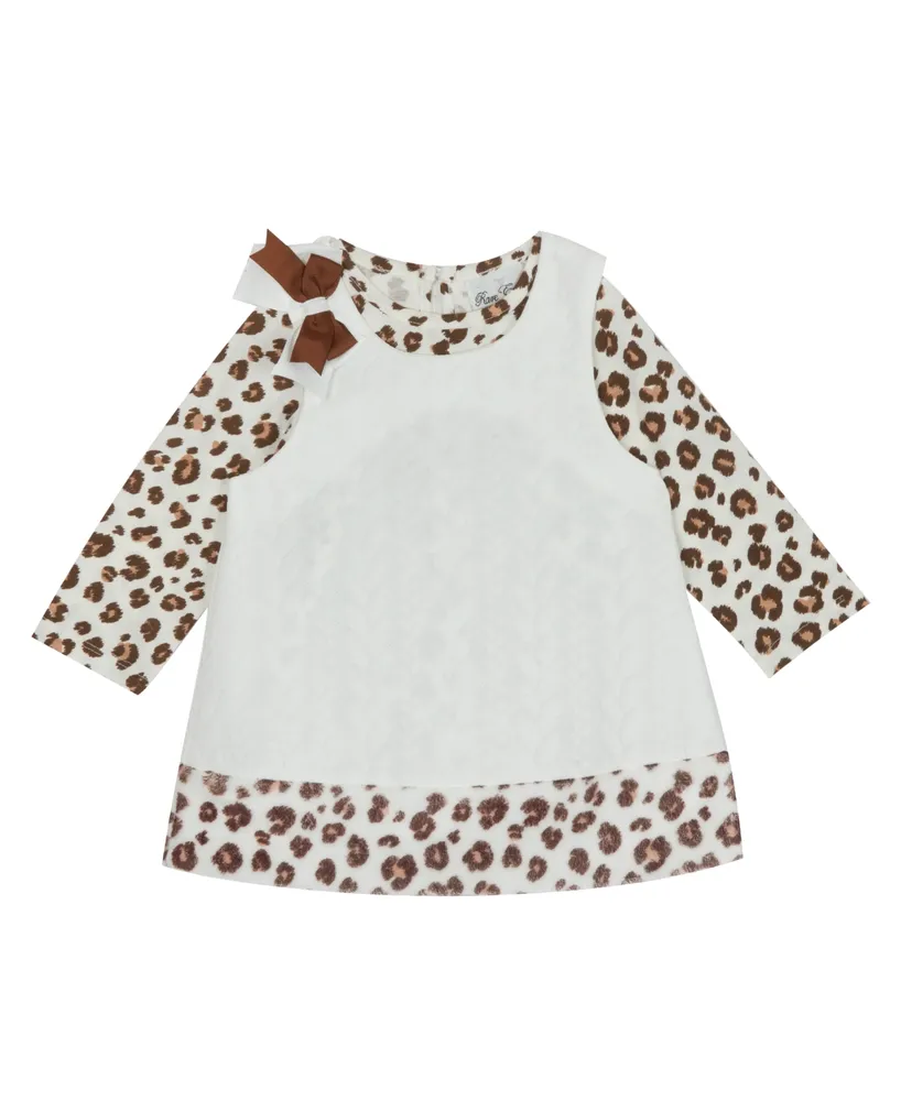 Rare Editions Baby Girls Cheetah Bodysuit and Jumper, 2 Piece Set