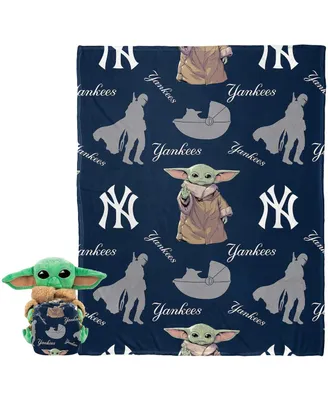 Northwest X Disney New York Yankees Yoda Hugger Pillow and Silk Touch Throw Set