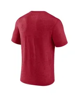 Men's Fanatics Heathered Red Tampa Bay Buccaneers End Around Tri-Blend T-shirt