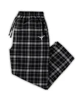 Men's Concepts Sport Black Texas Longhorns Big and Tall Ultimate Plaid Pants