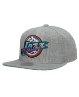 Men's Mitchell & Ness Heather Gray Utah Jazz Hardwood Classics 2.0 Snapback Hat