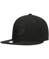 Men's New Era Memphis Grizzlies Black On Black 9FIFTY Snapback Hat