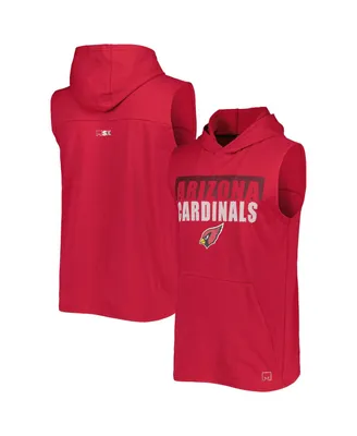 Men's Msx by Michael Strahan Cardinal Arizona Cardinals Relay Sleeveless Pullover Hoodie