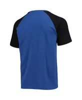 Men's Starter Blue, Black Kyle Larson The Catcher Raglan T-shirt