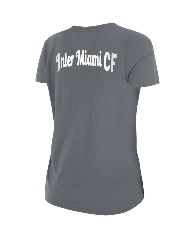Women's New Era Gray Inter Miami Cf Front Twist T-shirt