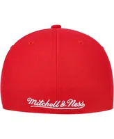 Men's Mitchell & Ness Red Chicago Bulls Hardwood Classics Mvp Team Ground 2.0 Fitted Hat