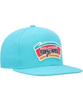 Men's Mitchell & Ness Teal San Antonio Spurs Hardwood Classics Mvp Team Ground 2.0 Fitted Hat