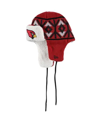 Men's New Era Cardinal Arizona Cardinals Knit Trapper Hat