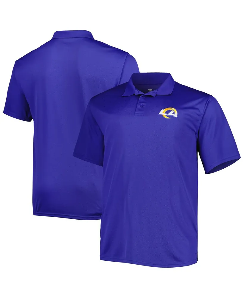 Men's Royal Los Angeles Rams Big and Tall Birdseye Polo Shirt