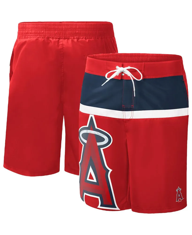 Men's G-iii Sports by Carl Banks Red Los Angeles Angels Sea Wind Swim Shorts