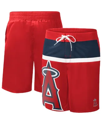 Men's G-iii Sports by Carl Banks Red Los Angeles Angels Sea Wind Swim Shorts