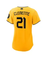 Women's Nike Roberto Clemente Gold Pittsburgh Pirates 2023 City Connect Replica Player Jersey