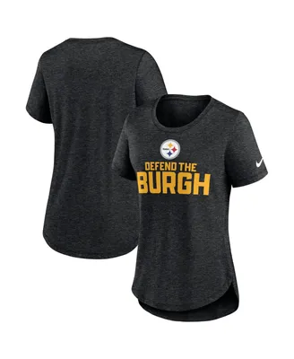 Women's Nike Heather Black Pittsburgh Steelers Local Fashion Tri-Blend T-shirt