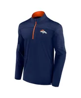 Men's Fanatics Navy Denver Broncos Defender Half-Zip Top