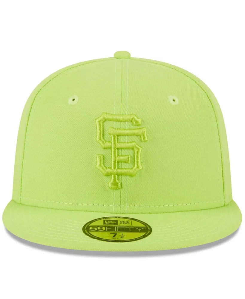 Men's New Era Neon Green San Francisco Giants 2023 Spring Color Basic 59FIFTY Fitted Hat