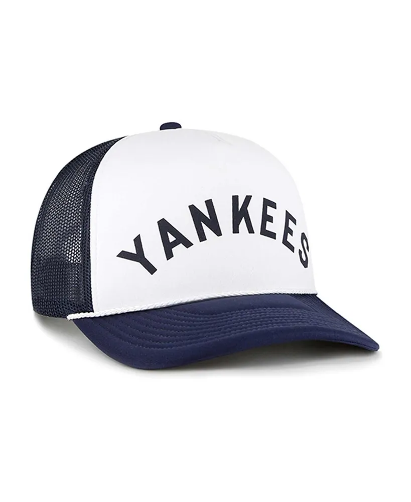 Men's '47 Brand White New York Yankees Foam Front Script Trucker Snapback Hat