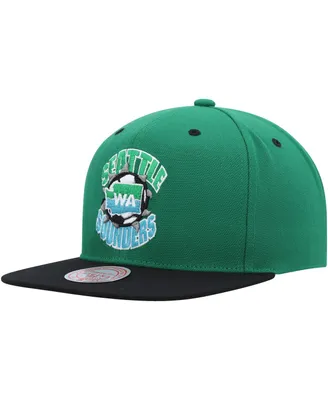 Men's Mitchell & Ness Rave Green Seattle Sounders Fc Breakthrough Snapback Hat