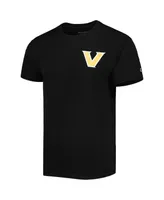 Men's Champion Black Vanderbilt Commodores Team Stack 2-Hit T-shirt